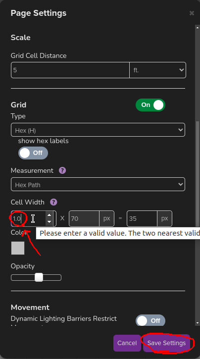 Cell Width